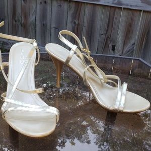 Aldo gold strappy heel